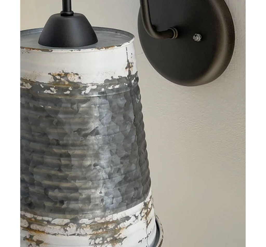 Distressed Large Farmhouse Wall Sconce Light