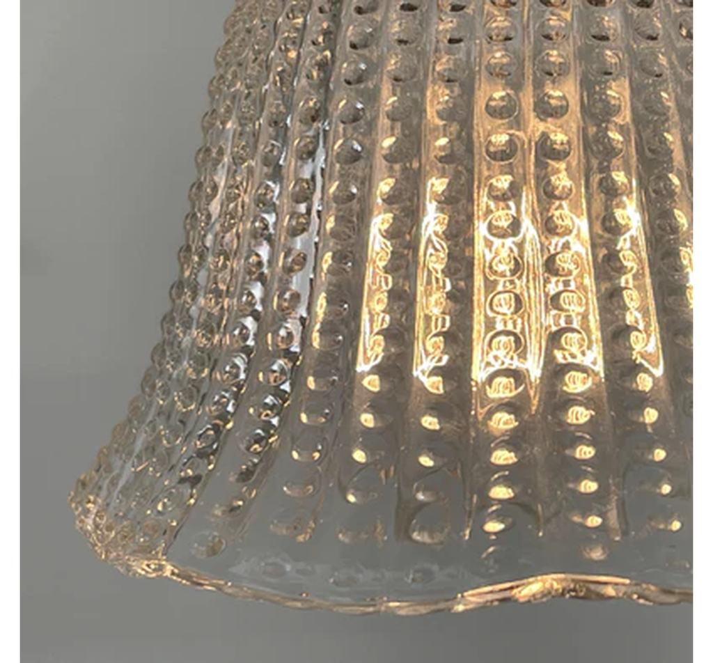 Petite Hobnail 1940's Glass Pendant Light