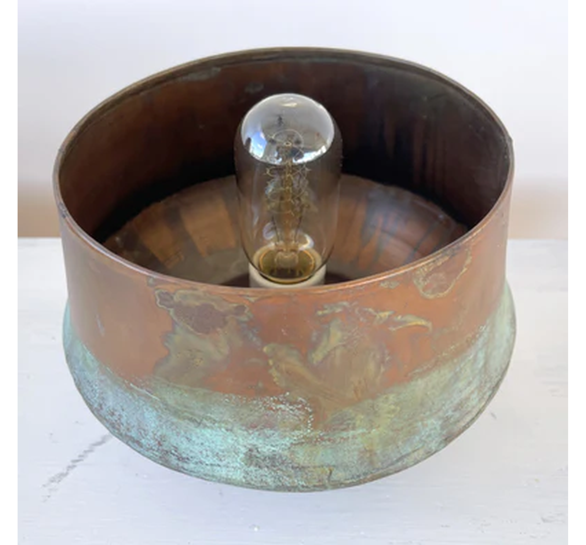 Modern Handcrafted Copper Table Lamp