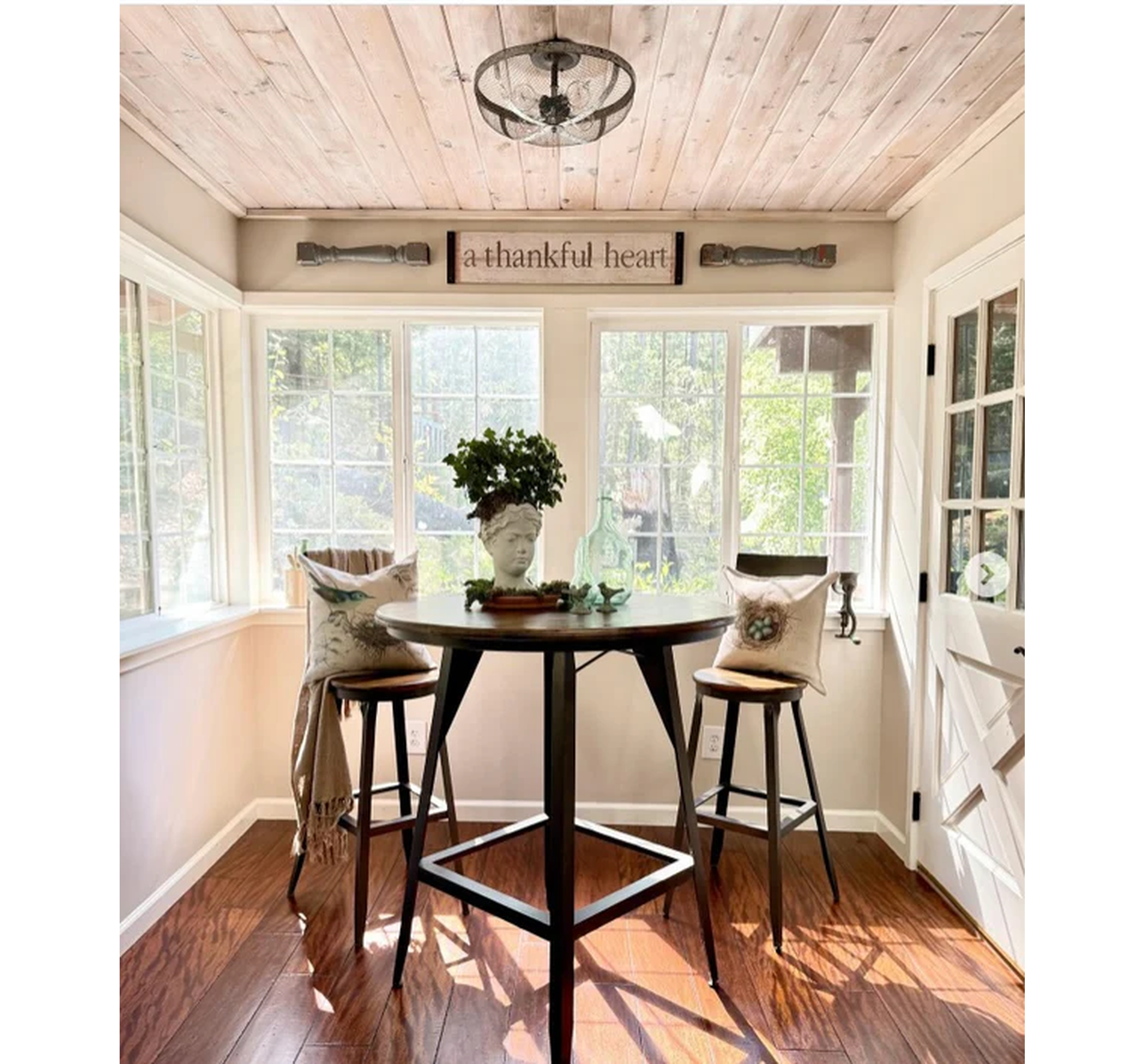 Industrial Farmhouse Screen Flush Mount Ceiling Light