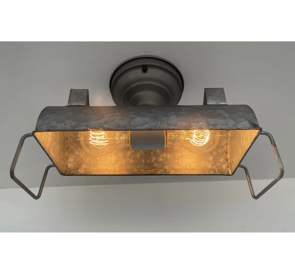 INDUSTRIAL GALVANIZED Ceiling Light Fixture
