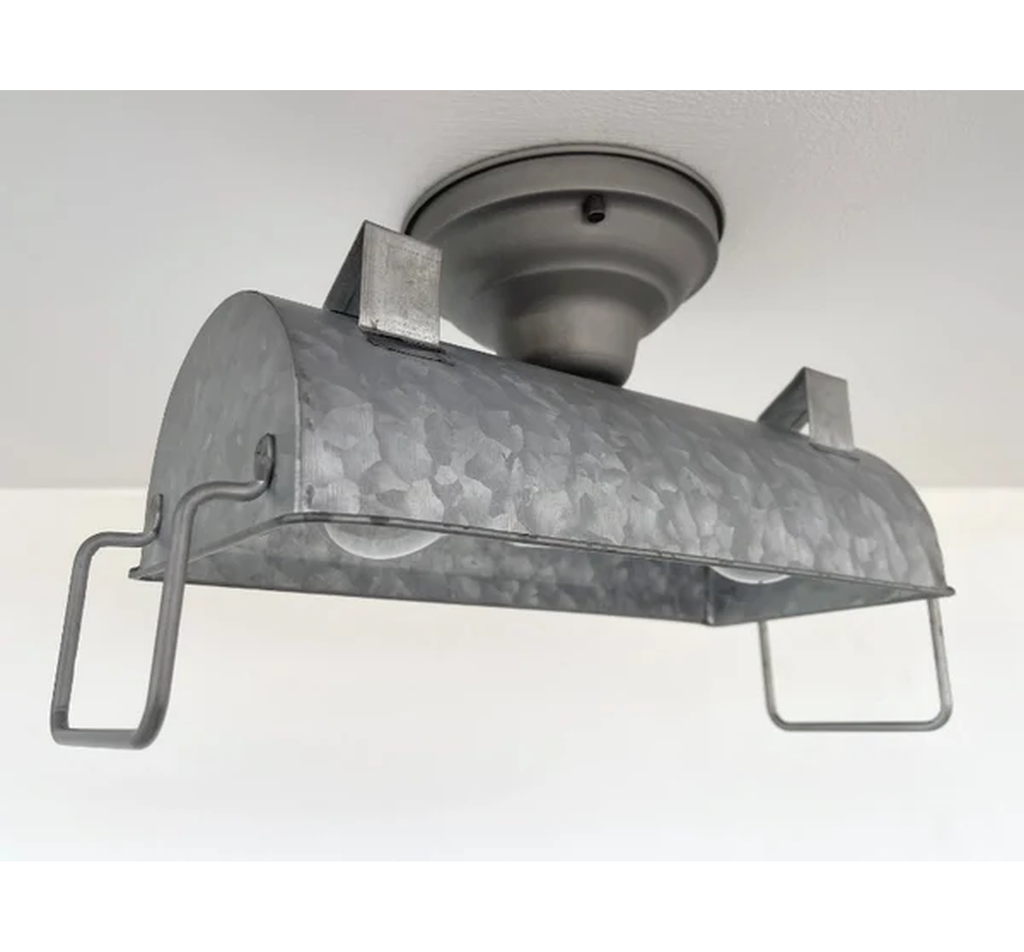 INDUSTRIAL GALVANIZED Ceiling Light Fixture