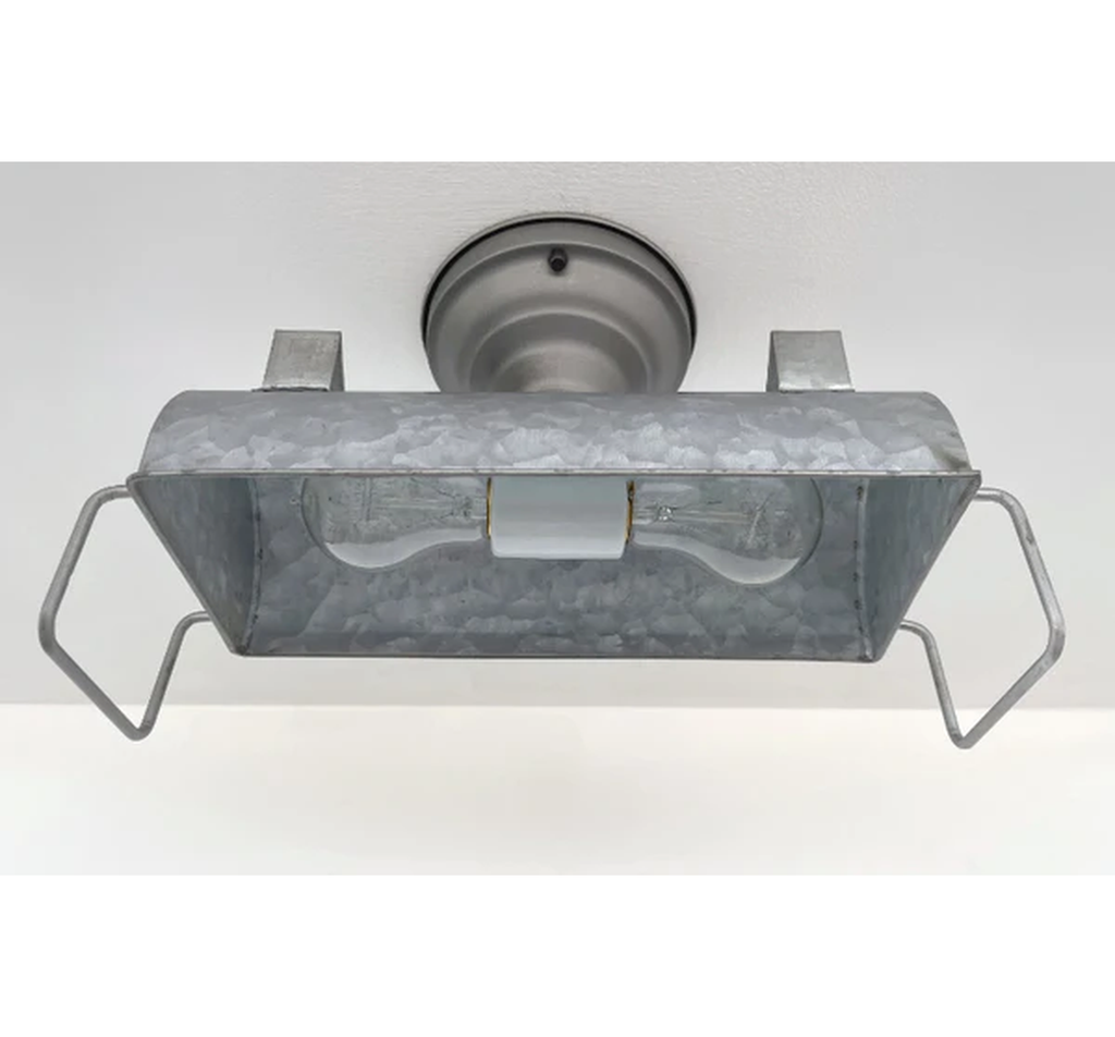 INDUSTRIAL GALVANIZED Ceiling Light Fixture