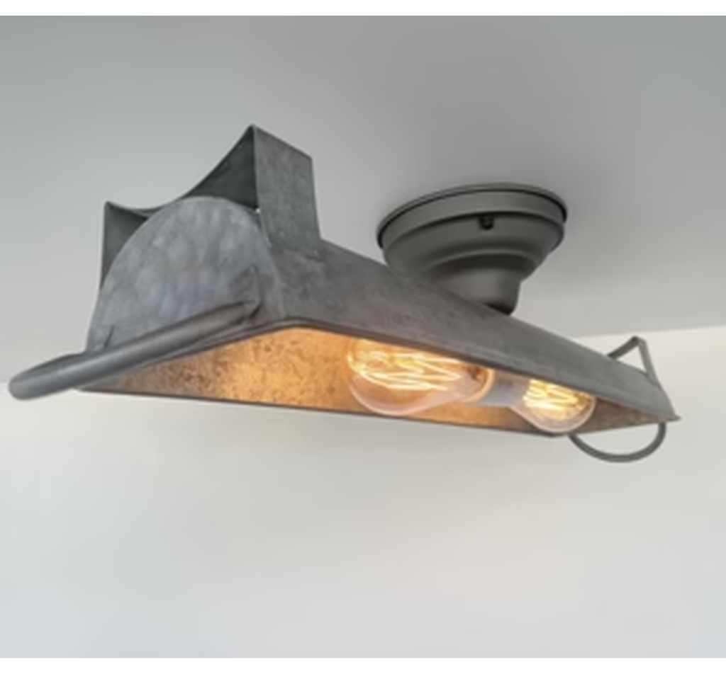 GALVANIZED DOME Ceiling Light Fixture (3 sizes)