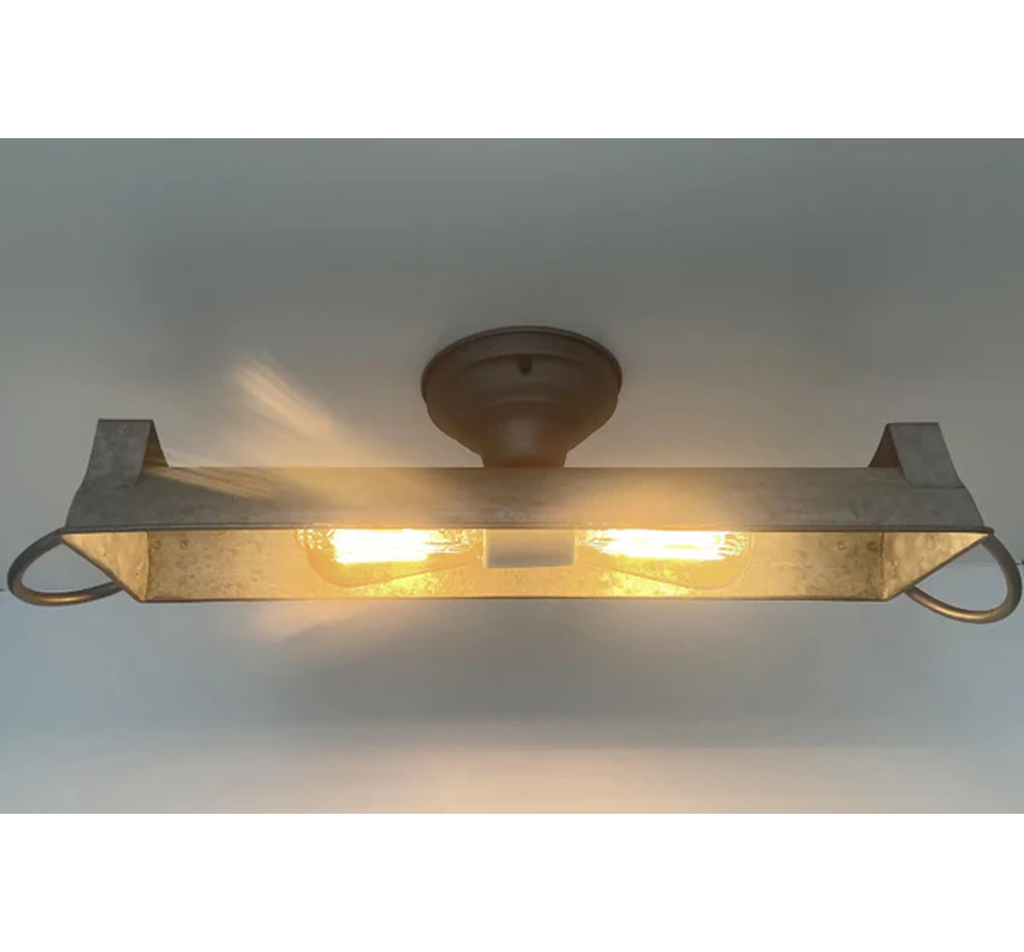 GALVANIZED DOME Ceiling Light Fixture (3 sizes)