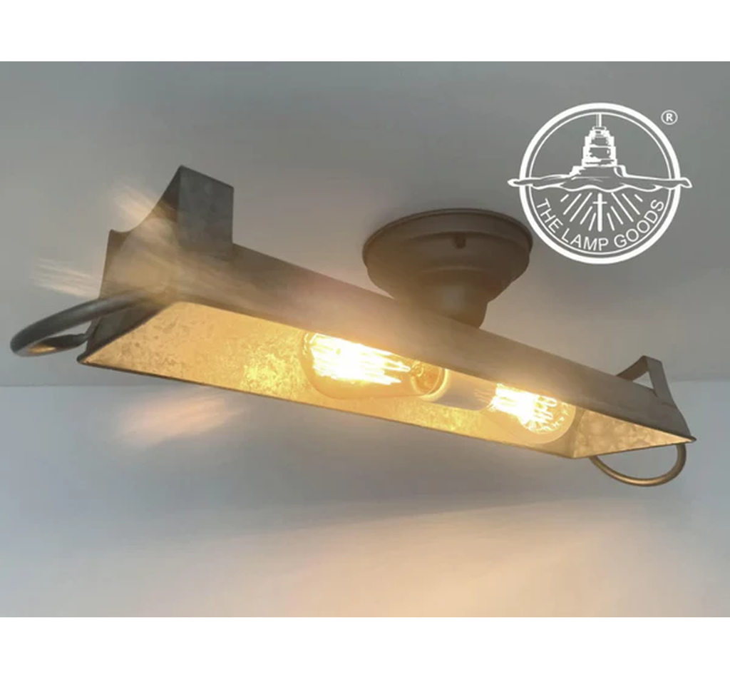 GALVANIZED DOME Ceiling Light Fixture (3 sizes)