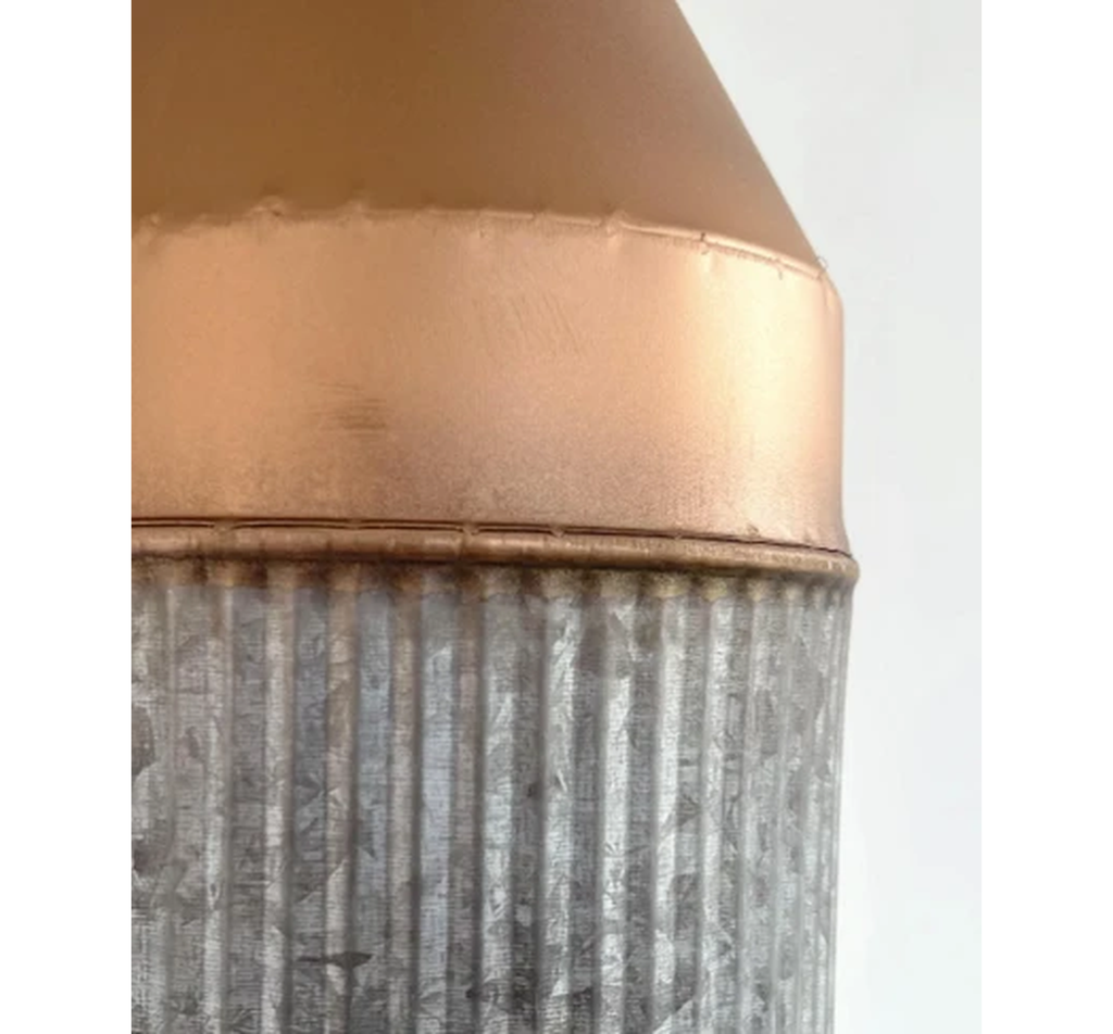 Rustic COPPER Farmhouse MILK CAN Barn Pendant Light Fixture