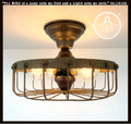 Rustic Industrial Cage Ceiling Light | 11.5"