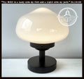 Modern Schoolhouse Milk Glass Table Lamp Fixture