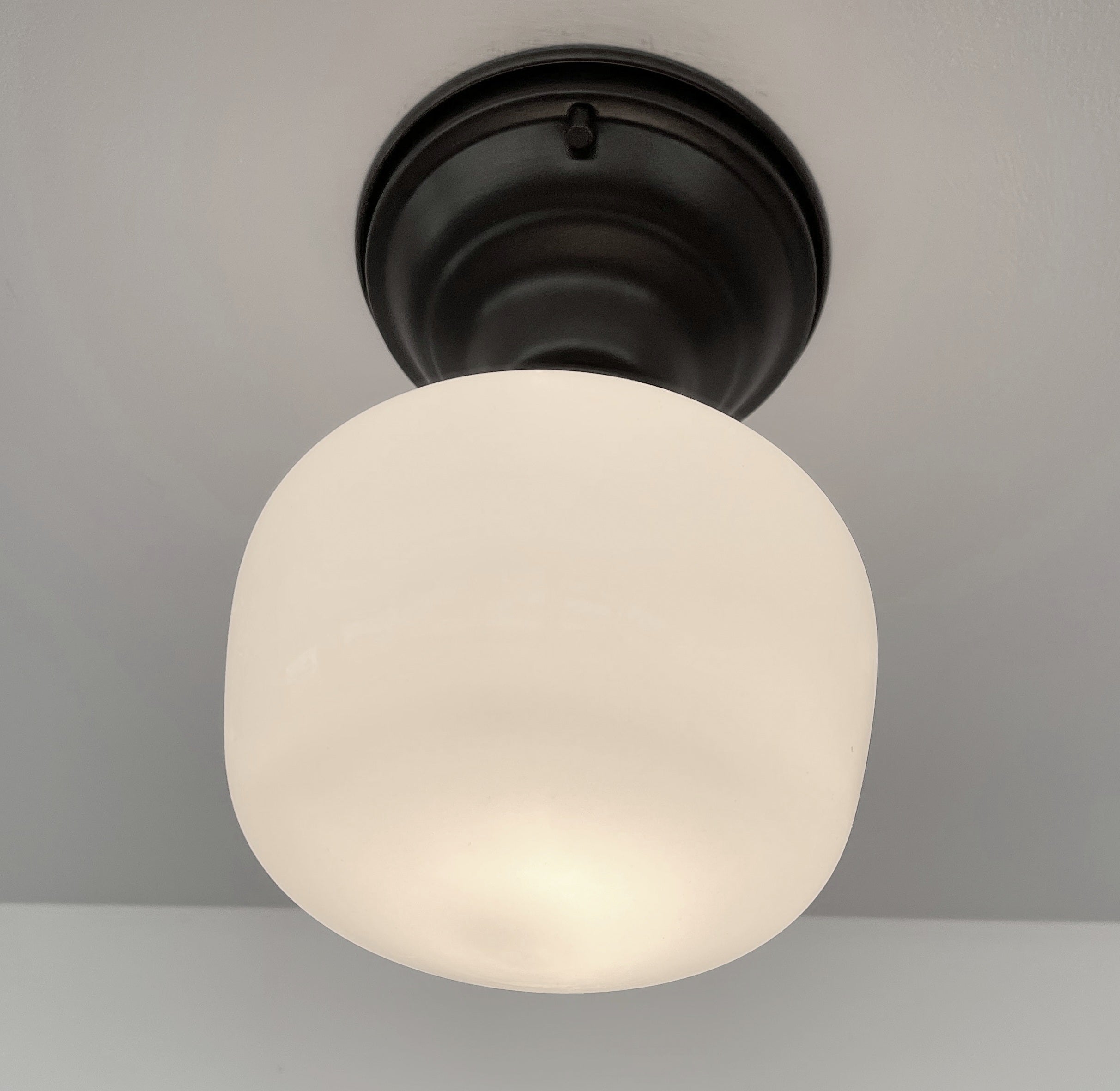 Simple Schoolhouse Milk Glass |6"| Ceiling Light