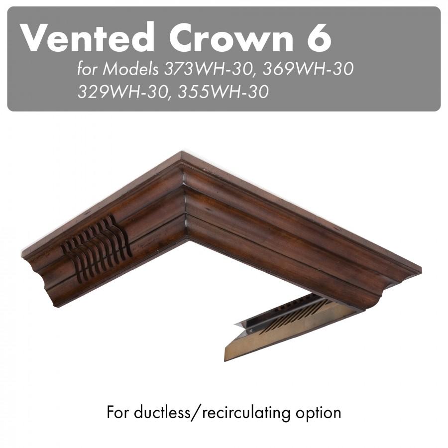 ZLINE Vented Crown Molding Profile 6 for Wall Mount Range Hood, CM6V-300W