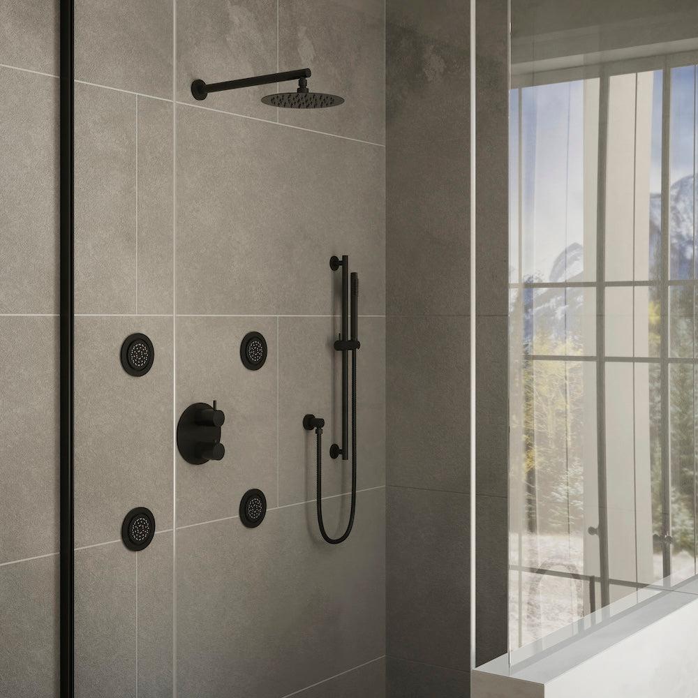 ZLINE Emerald Bay Thermostatic Shower System with Body Jets EMBY-SHS-T3-MB