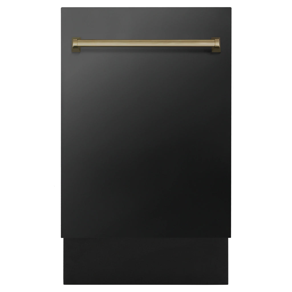 ZLINE Autograph 18" Dishwasher Black Stainless, DWVZ-BS-18-G