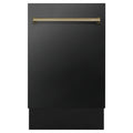 ZLINE Autograph 18" Dishwasher Black Stainless, DWVZ-BS-18-G