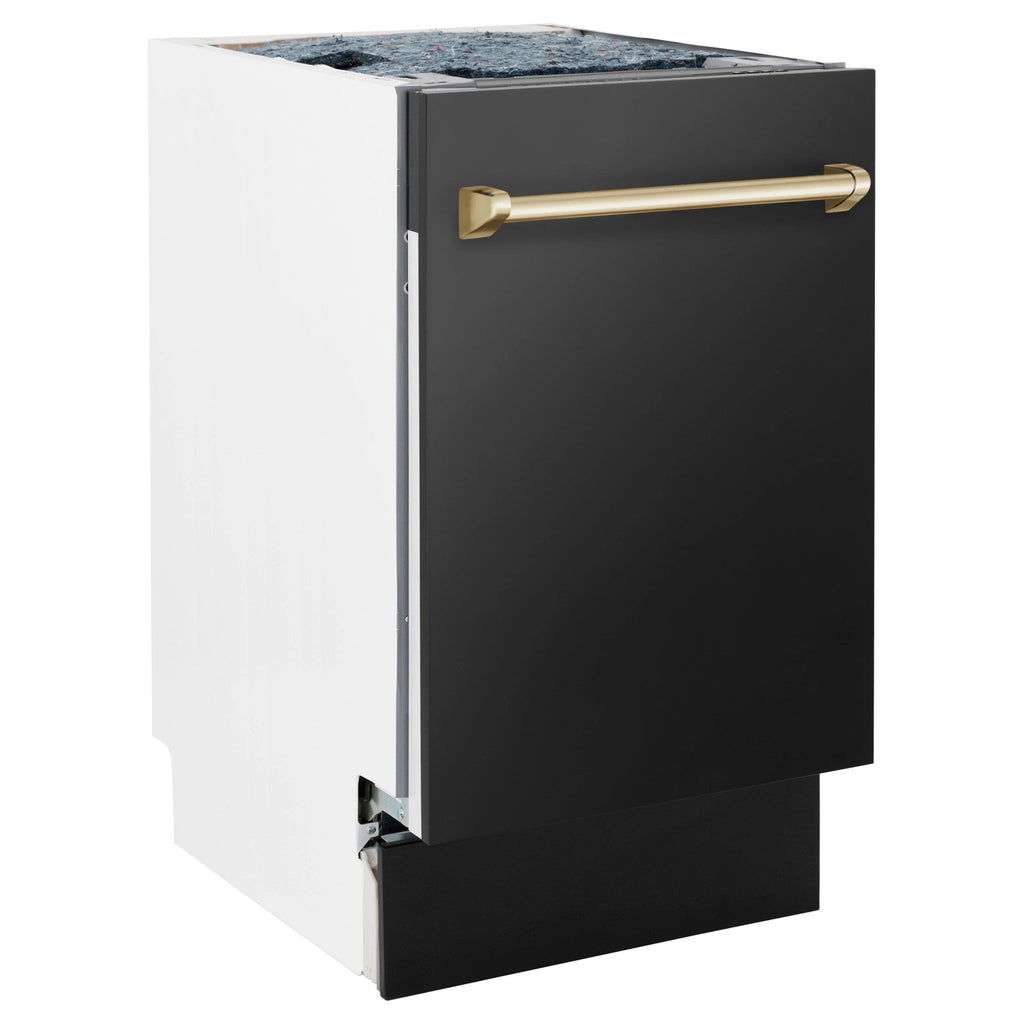 ZLINE Autograph 18" Dishwasher Black Stainless, DWVZ-BS-18-G