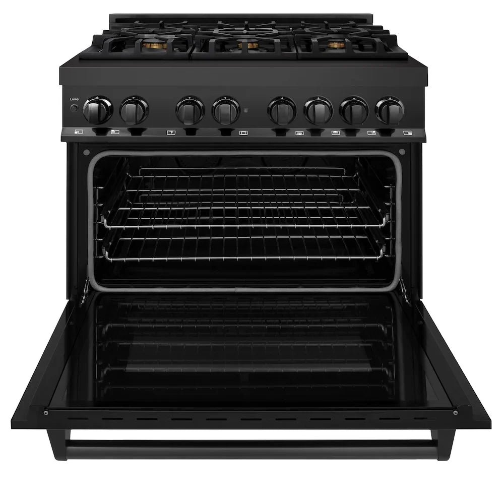 ZLINE 36 " Kitchen Package Range , Range Hood , Microwave  , Dishwasher ,  4KP-RABRH36-MWDW