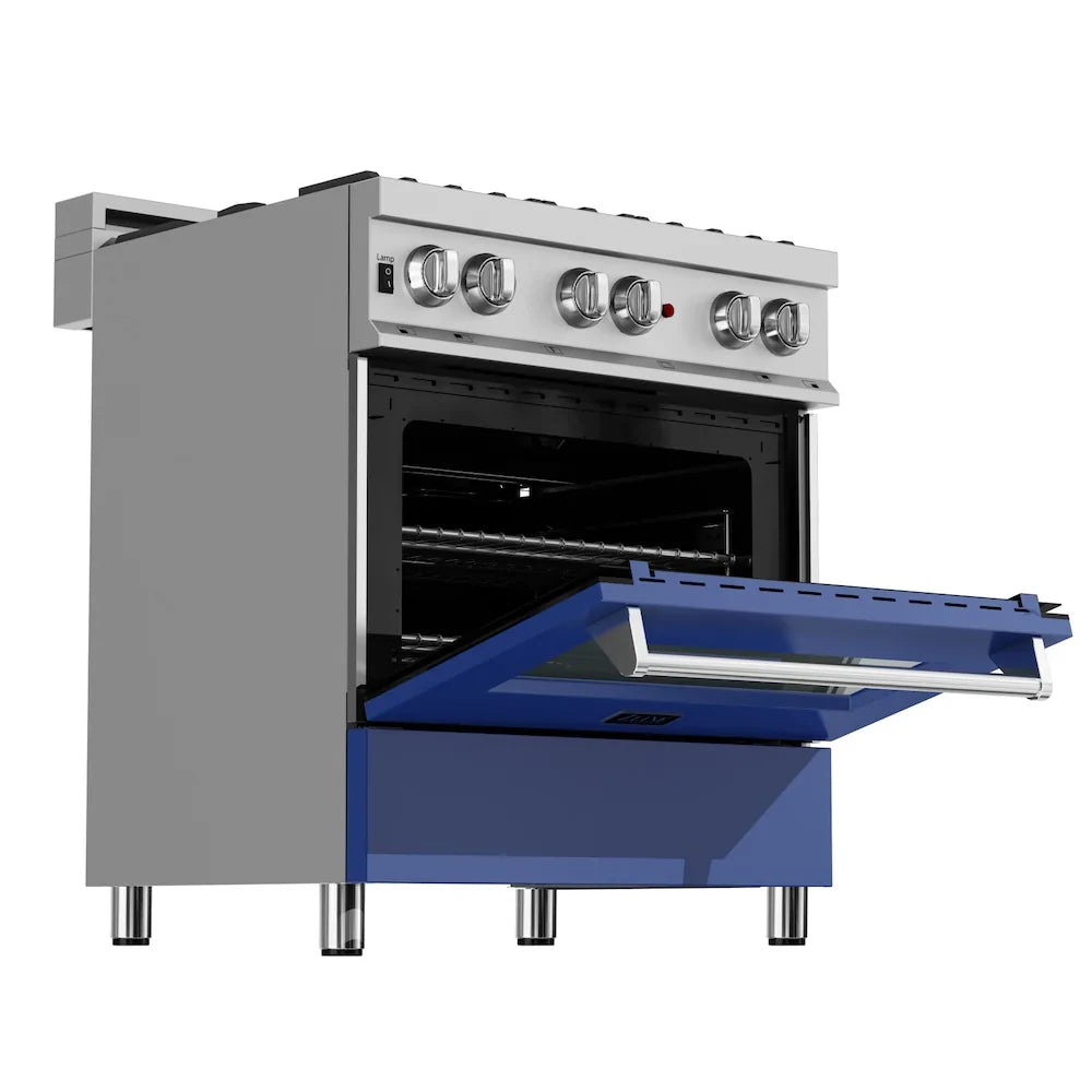ZLINE 30" Bundle Range RAS-BM-30 & Range Hood 8654BM-30, 2KP-RASBMRH30