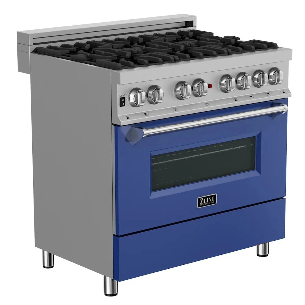 ZLINE 36" Bundle Range RAS-BM-36 & Range Hood 8654BM-36, 2KP-RASBMRH36