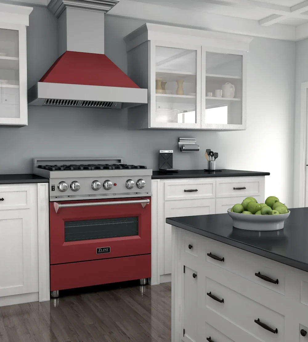 ZLINE 30" Bundle Range RAS-RM-30 & Range Hood 8654RM-30, 2KP-RASRMRH30