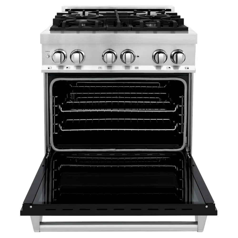 ZLINE 30" Bundle Range RA-BLM-30 &  Wall Range Hood KB-30, 2KP-RABLMRH30