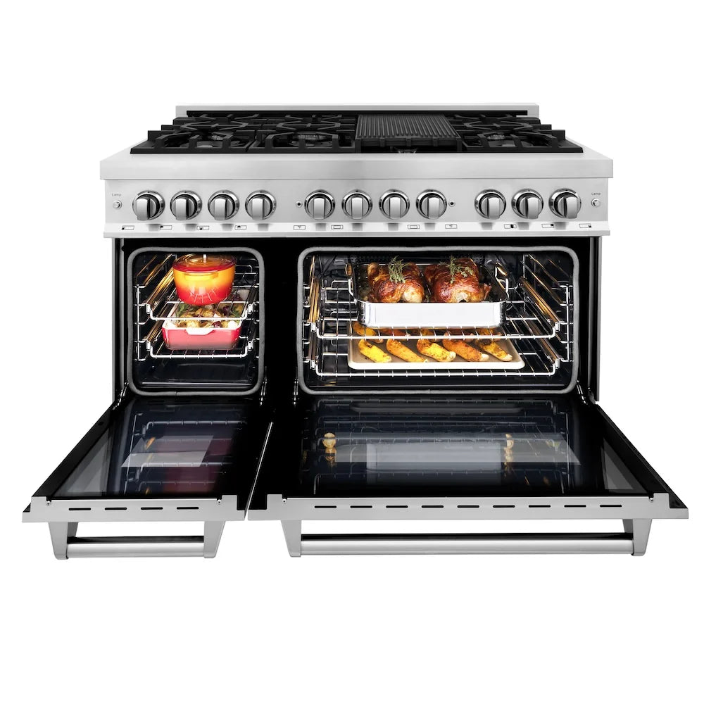 ZLINE 48 " Package Range, Range Hood, Microwave, Dishwasher,  4KP-RARH48-MWDW
