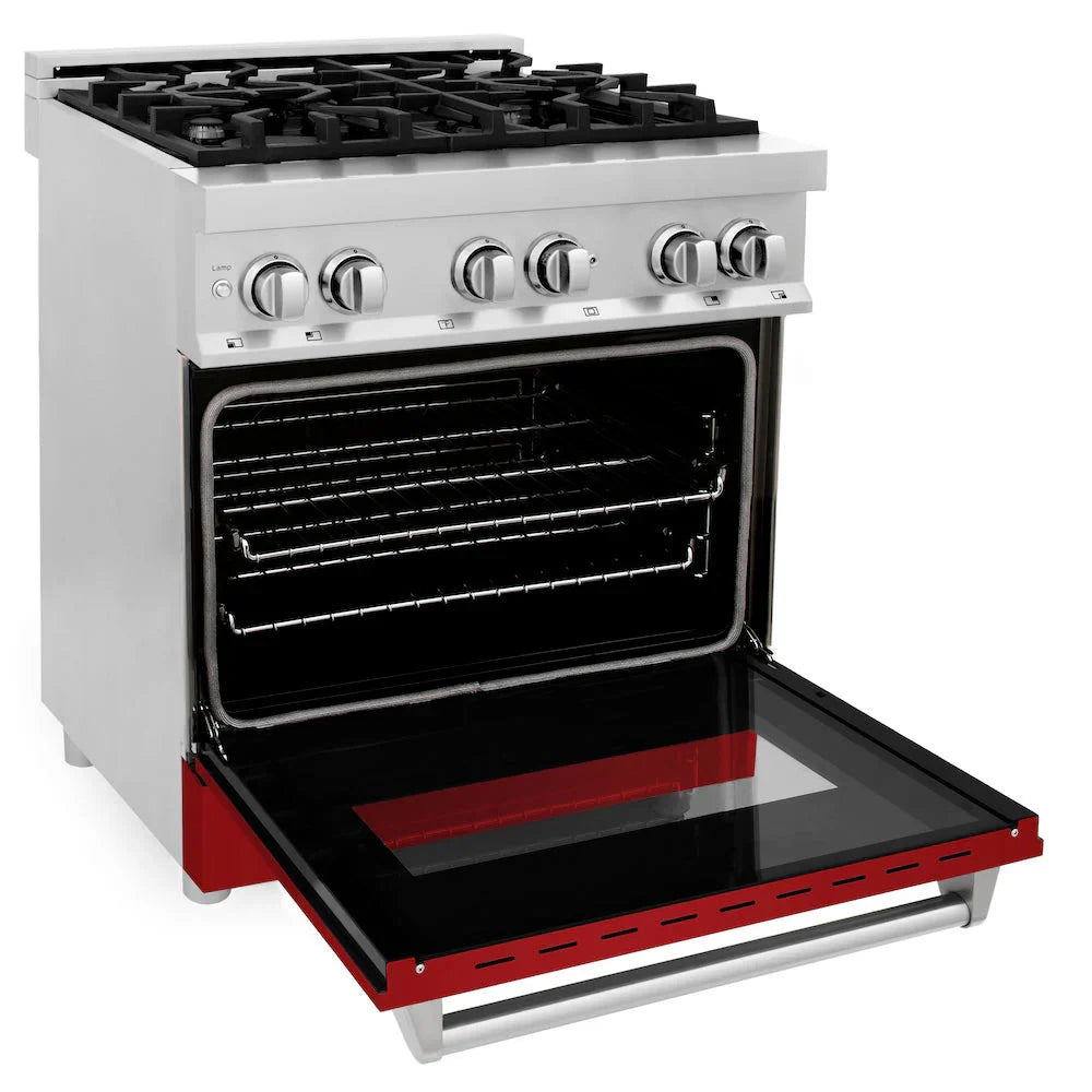 ZLINE 30" Bundle Range RA-RG-30 & Wall Range Hood KB-30, 2KP-RARGRH30