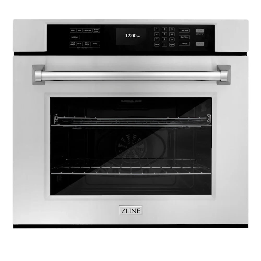 ZLINE Kitchen Package Refrigerator, Rangetop, Wall Oven, Microwave 4KPR-RT48-MWAWS