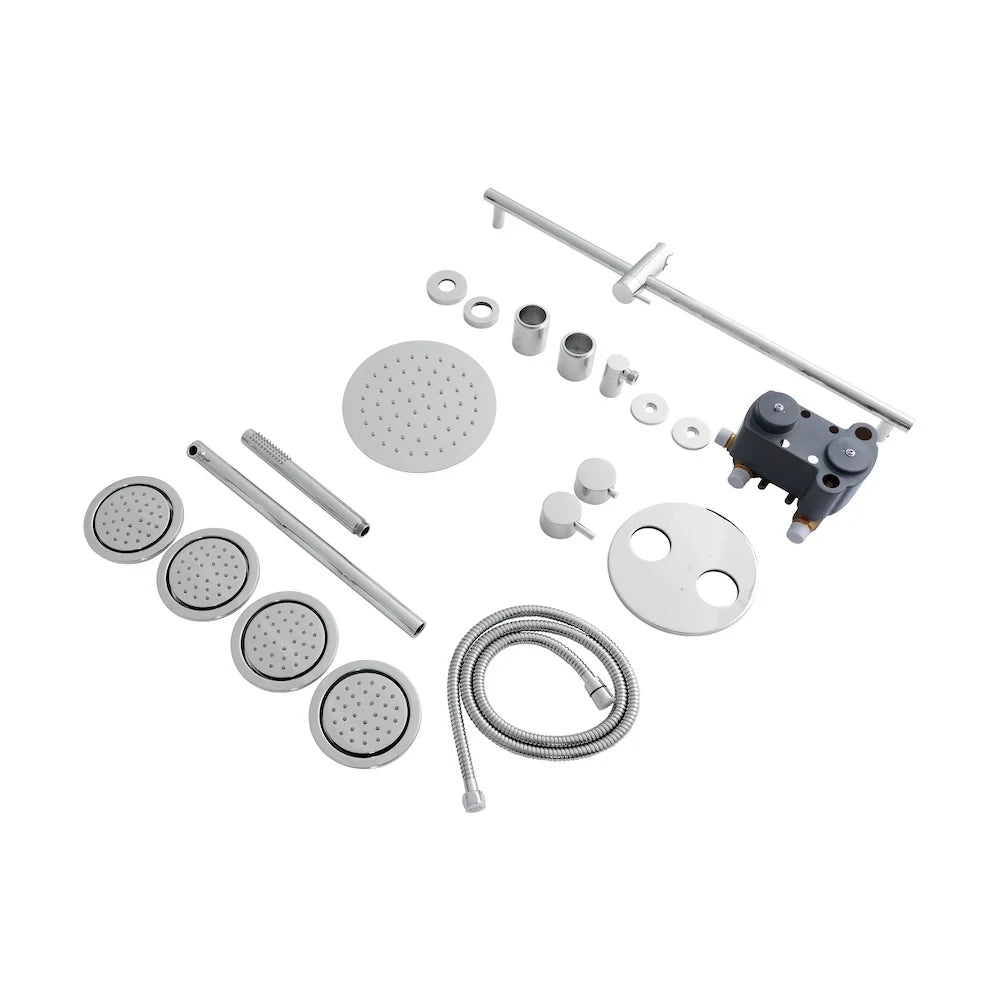 ZLINE Emerald Bay Thermostatic Shower System with Body Jets EMBY-SHS-T3-CH