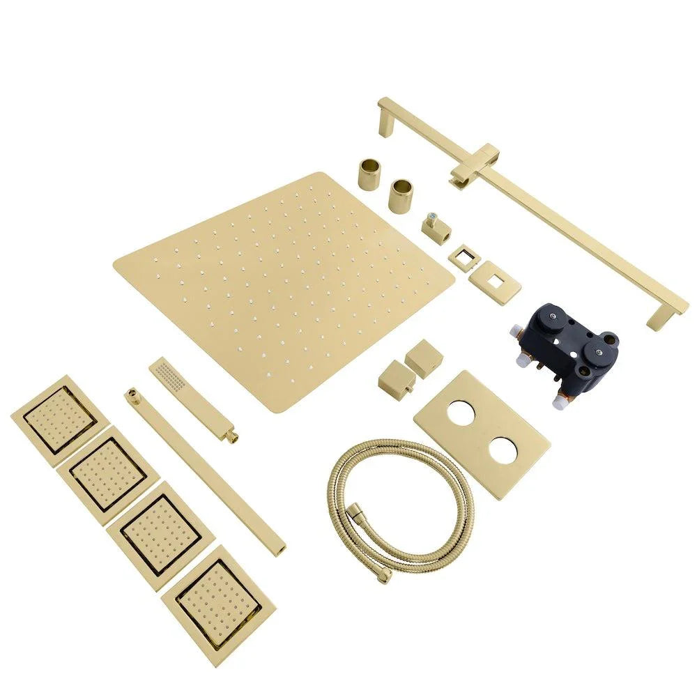 ZLINE Crystal Bay Thermostatic Shower System with Body Jets CBY-SHS-T3-PG
