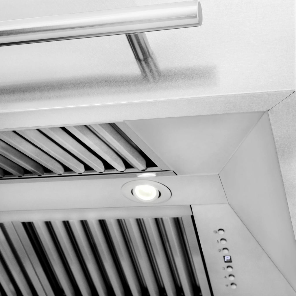 ZLINE 48" Autograph DuraSnow Stainless Wall Range Hood 8654SNX-BM-48