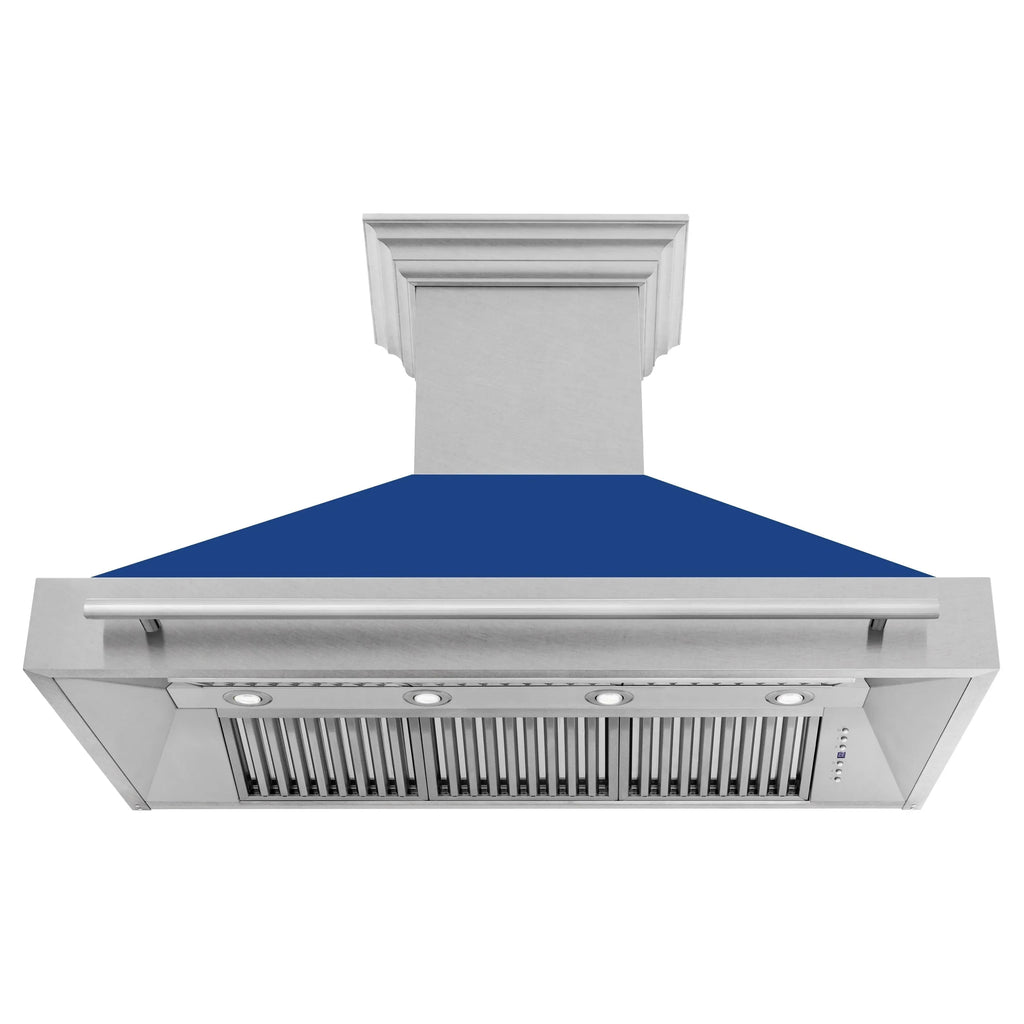 ZLINE 48" Autograph DuraSnow Stainless Wall Range Hood 8654SNX-BM-48