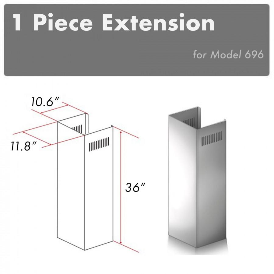 ZLINE 1 Piece Chimney Extension for 10' Ceiling,1PCEXT-696