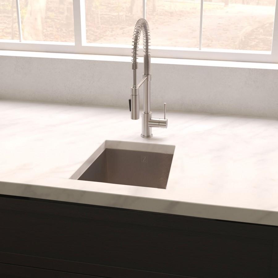 ZLINE 15" Undermount Single Bowl Bar Sink DuraSnow Stainless Steel, SUS-15S