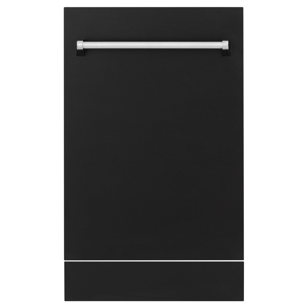 ZLINE 18" Dishwasher in Black matt panel, Stainless Tub, DWV-BLM-18