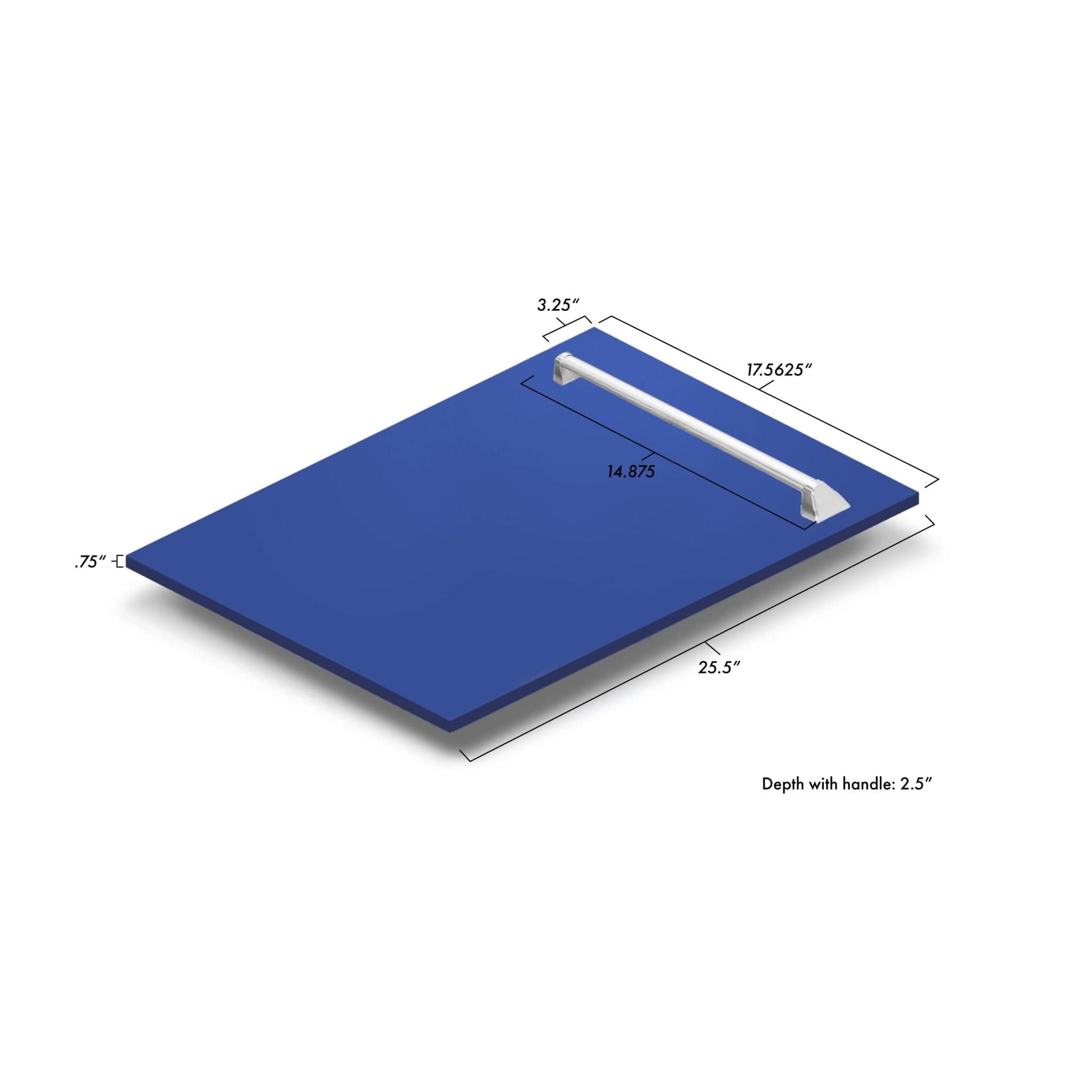 ZLINE 18" Dishwasher in Blue matt panel, Stainless Tub, DWV-BM-18