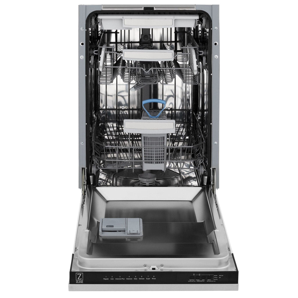 ZLINE 18" Dishwasher in Custom Panel Ready, Stainless Tub, DWV-304-18
