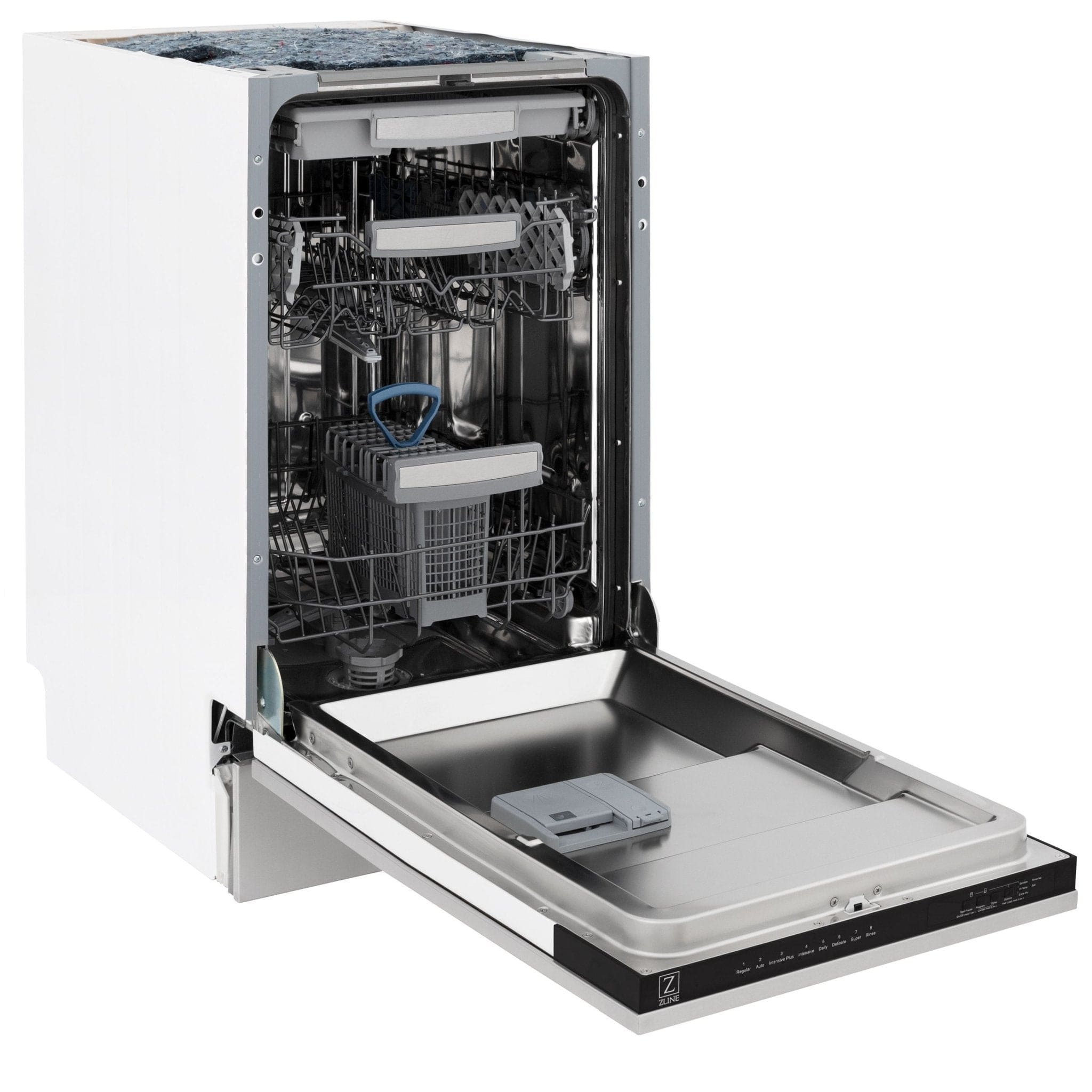 ZLINE 18" Dishwasher in Custom Panel Ready, Stainless Tub, DWV-304-18