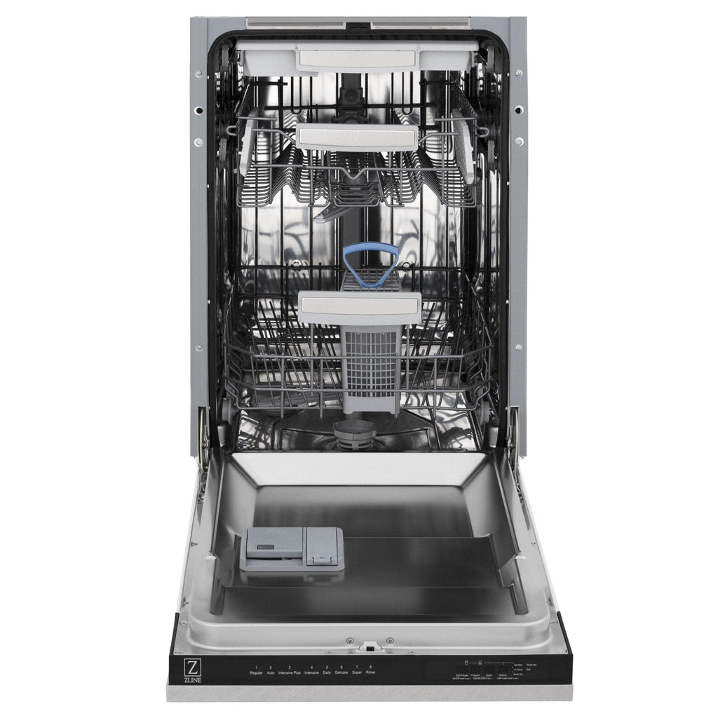 ZLINE 18" Dishwasher, Stainless panel, Stainless Tub, DWV-SN-18