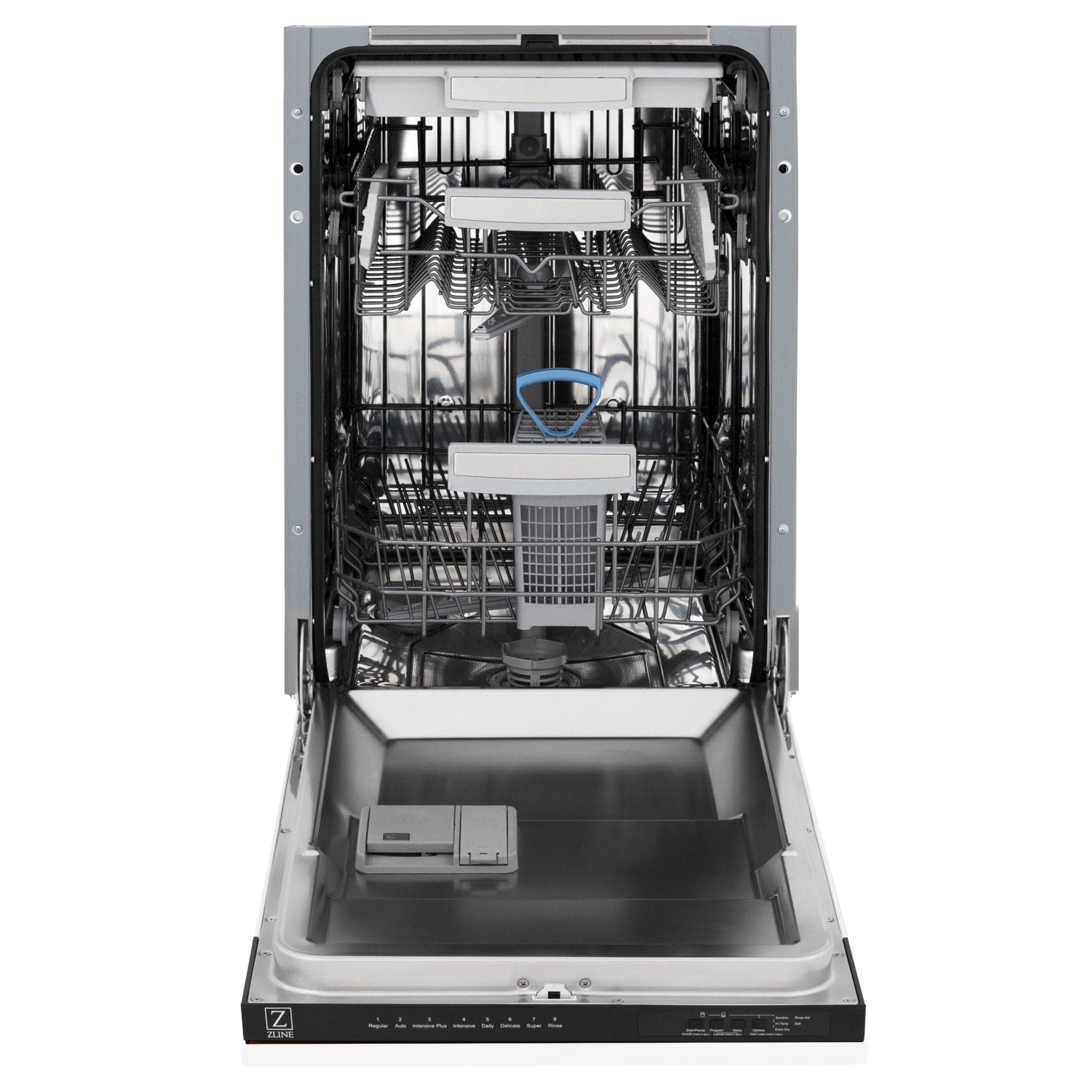 ZLINE 18" Dishwasher, White Matte panel, Stainless Tub, DWV-WM-18