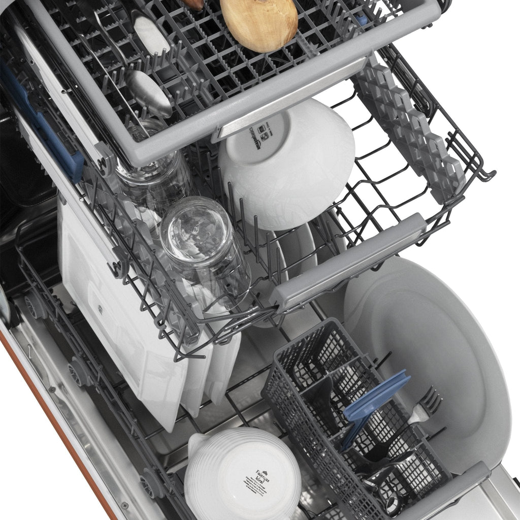 ZLINE 18" Dishwasher with Copper panel, Stainless Tub, DWV-C-18
