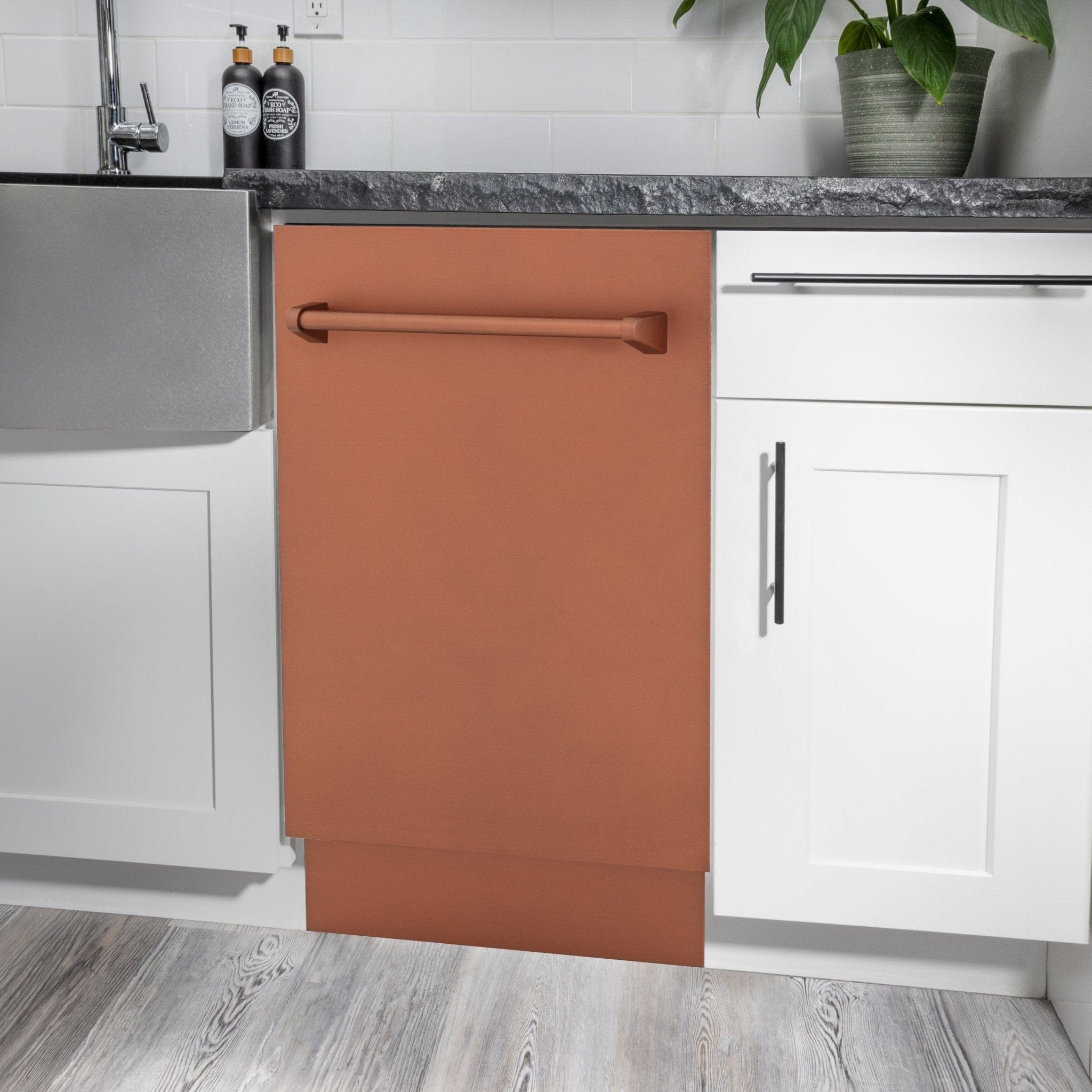 ZLINE 18" Dishwasher with Copper panel, Stainless Tub, DWV-C-18