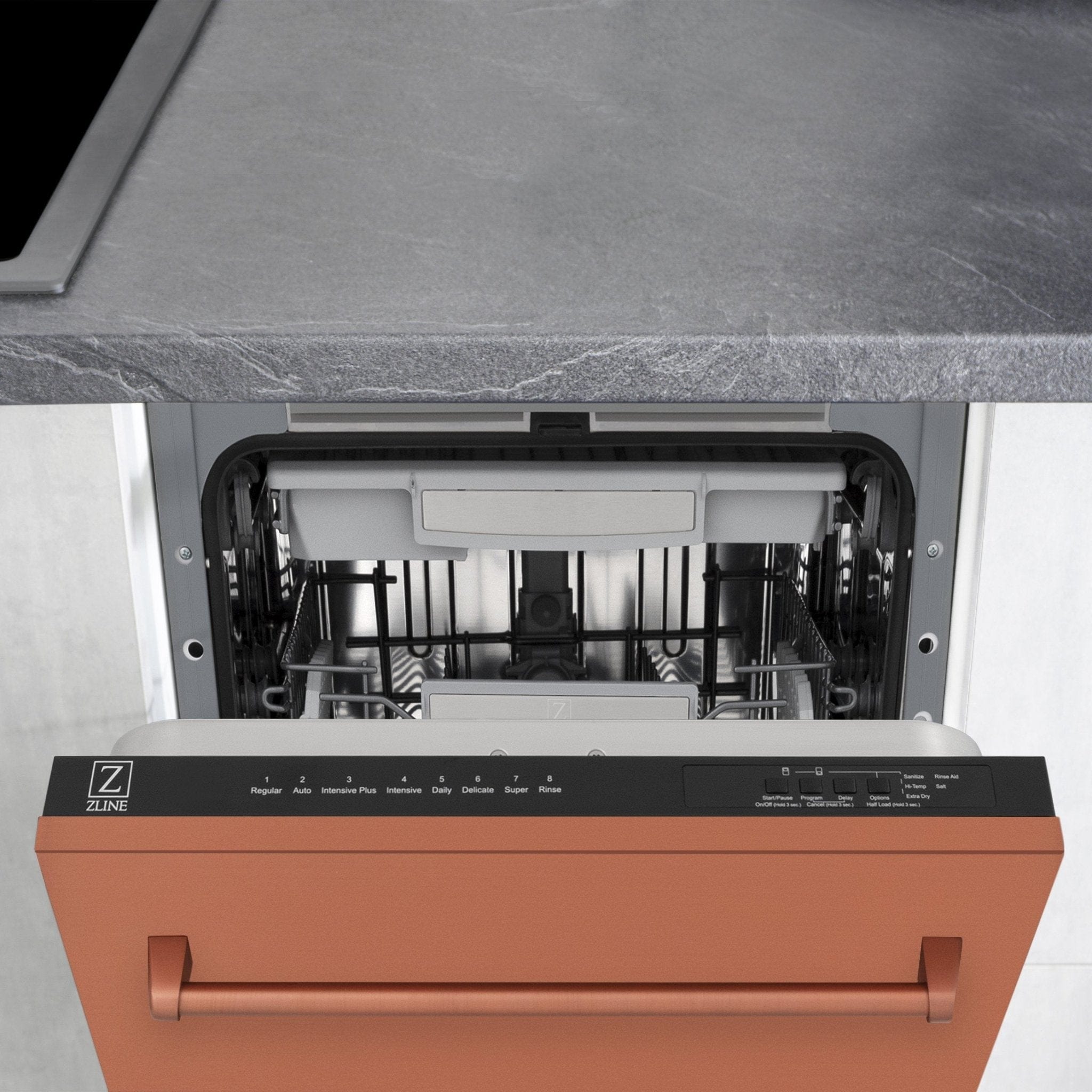 ZLINE 18" Dishwasher with Copper panel, Stainless Tub, DWV-C-18