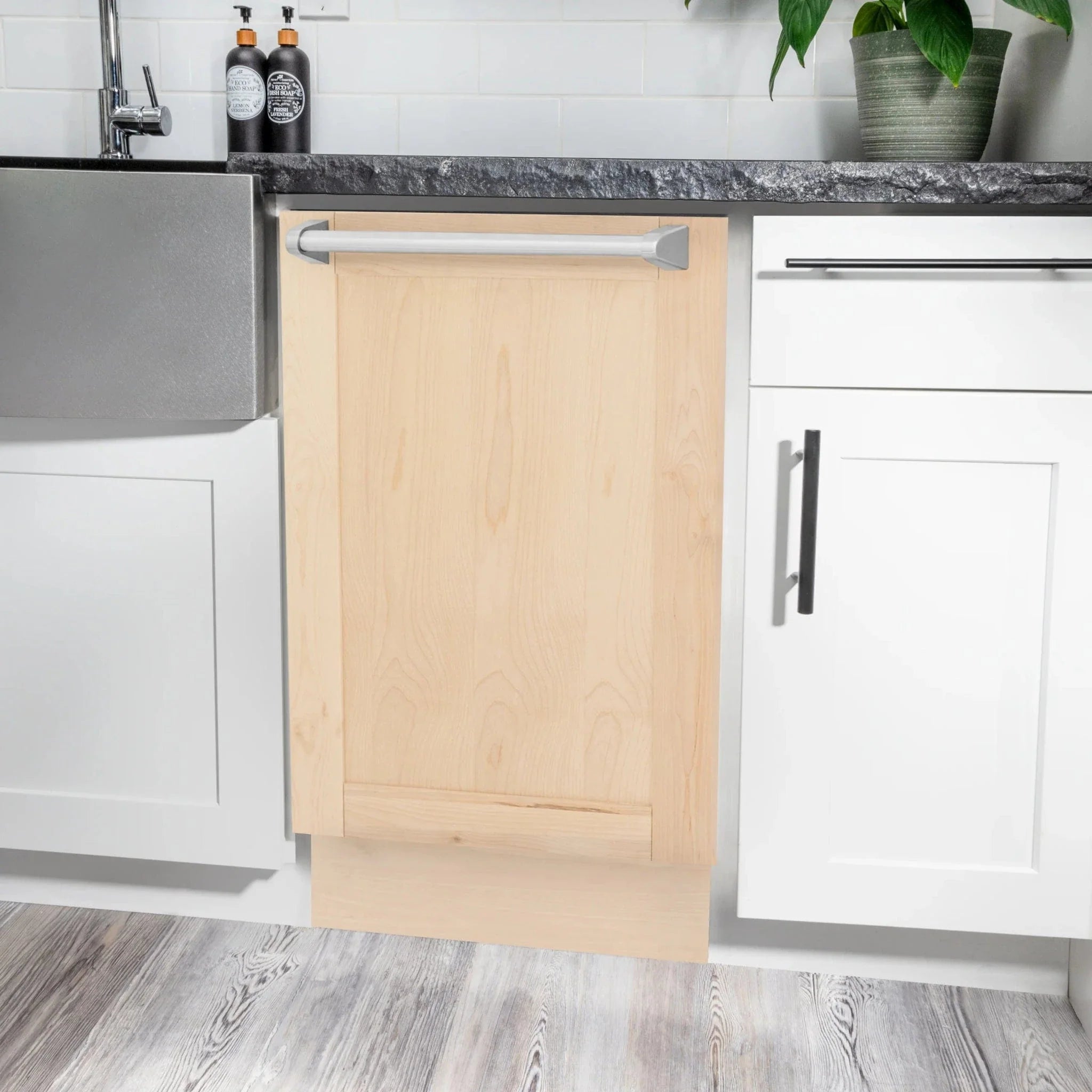 ZLINE 18" Tallac Series 3rd Rack Top Control Dishwasher in Custom Panel Ready with Stainless Steel Tub, DWV-UF-18