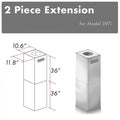 ZLINE 2 Piece Chimney Extension for 10'-12' Ceiling, 2PCEXT-597i