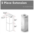 ZLINE 2 Piece Chimney Extension for 10'-12' Ceiling, 2PCEXT-GL14i