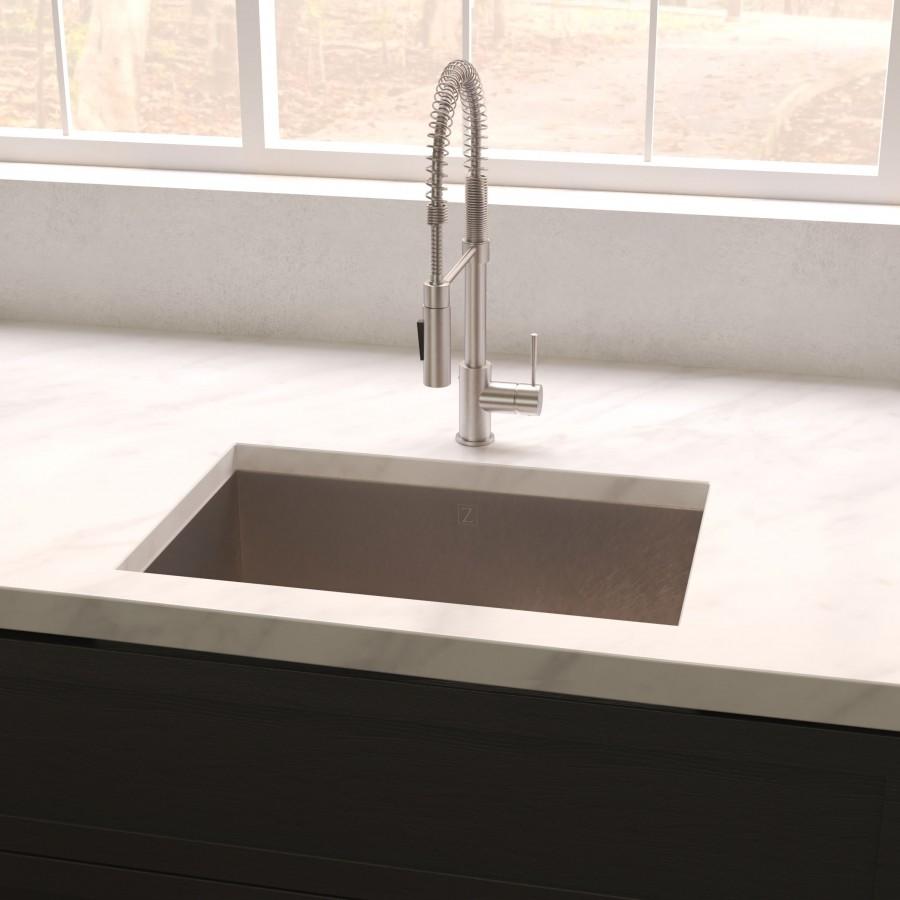 ZLINE 23" Undermount Single Bowl Sink DuraSnow Stainless Steel, SRS-23S