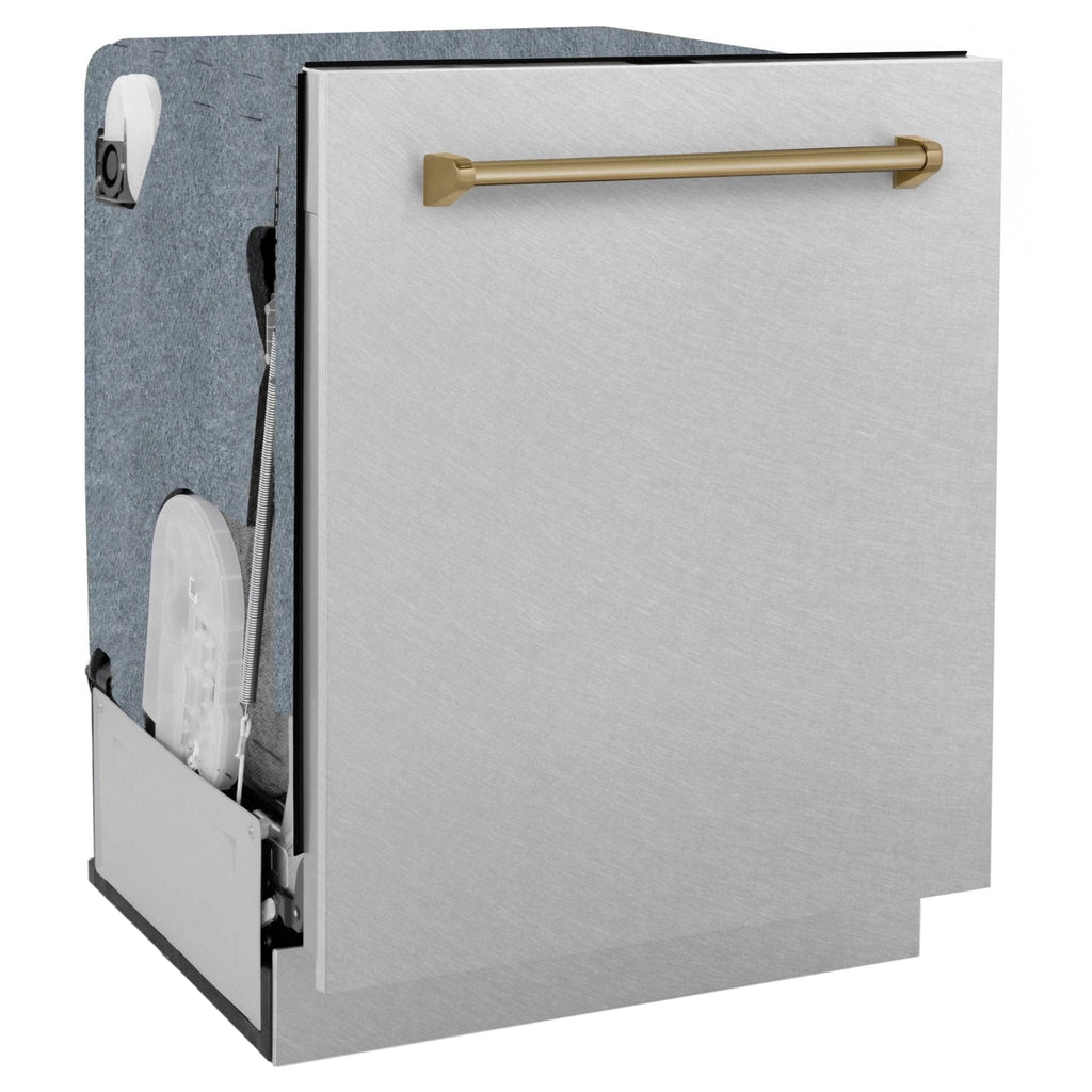 ZLINE 24" Autograph Tall Tub Dishwasher, Bronze, DWMTZ-SN-24-CB