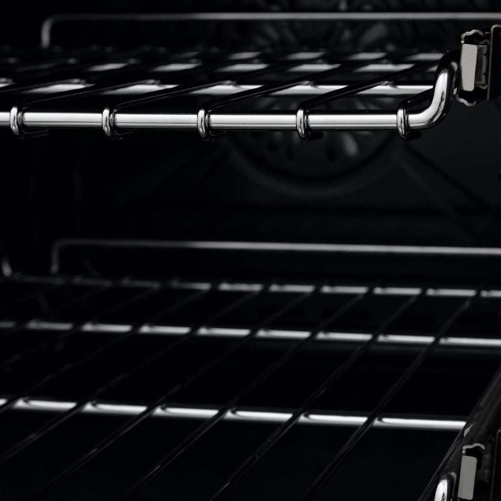 ZLINE 24" Black Stainless, Gas Brass Burner, Electric Range, RAB-BR-24