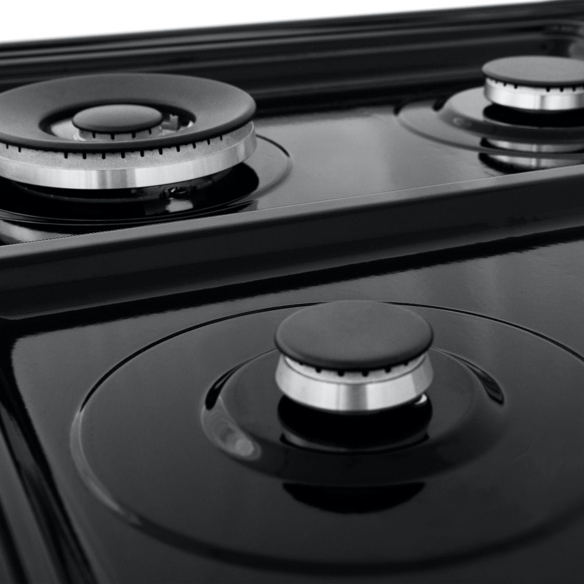 ZLINE 24" Black Stainless, Gas Burner, Electric Oven Range, RAB-24