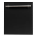 ZLINE 24" Dishwasher Black Matte with Stainless Steel Tub, DW-BLM-H-24